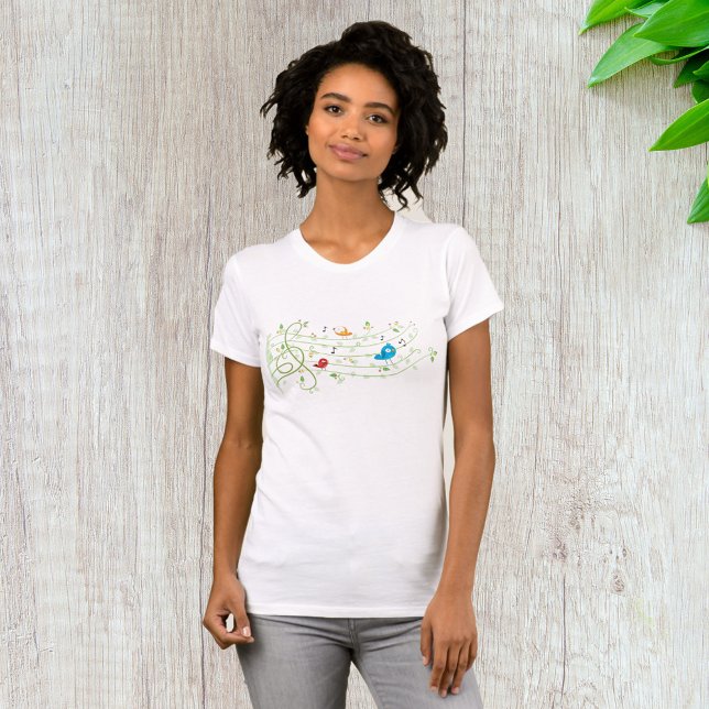 Leafy Staff Line Womens T-Shirt (Creator Uploaded)
