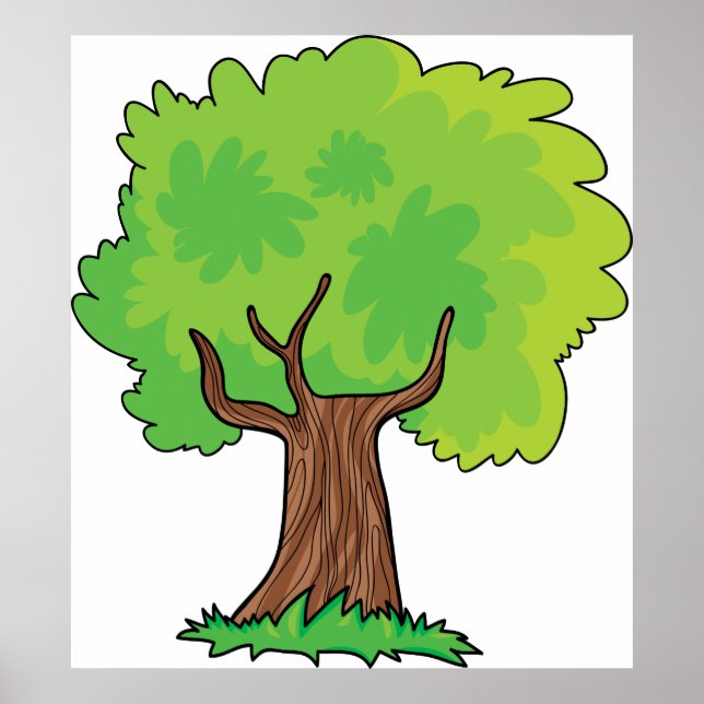 Leafy Tree Green Leaves Poster (Front)