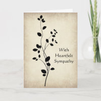 Leafy Vine Design Sympathy Card
