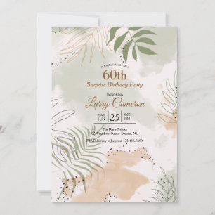 Leafy Watercolor Invitation