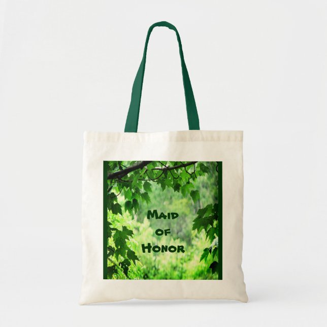 Leafy Wedding Maid of Honour Tote Bag (Front)