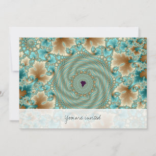 Leafy Whorls Fractal Invitation