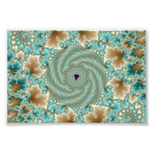 Leafy Whorls Fractal Photo Print