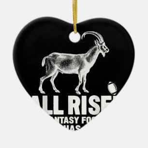 League Champion Fantasy Football Goat Gift Ceramic Ornament