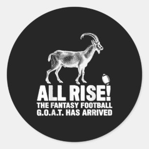 League Champion Fantasy Football Goat Gift Classic Round Sticker