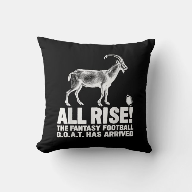 League Champion Fantasy Football Goat Gift Cushion (Front)