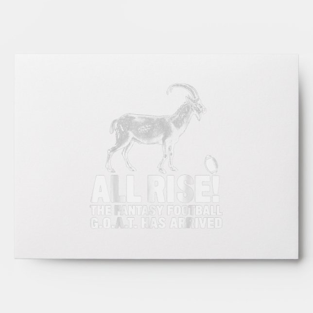League Champion Fantasy Football Goat Gift Envelope (Front)