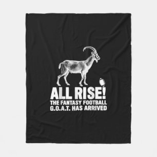 League Champion Fantasy Football Goat Gift Fleece Blanket