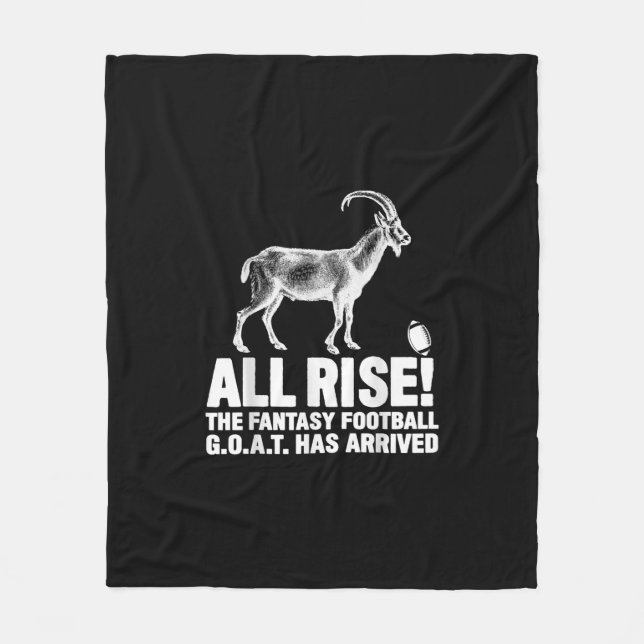 League Champion Fantasy Football Goat Gift Fleece Blanket (Front)