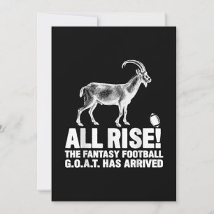 League Champion Fantasy Football Goat Gift Holiday Card