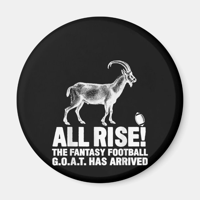 League Champion Fantasy Football Goat Gift Magnet (Front)