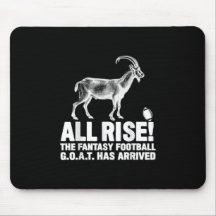 League Champion Fantasy Football Goat Gift Mouse Pad