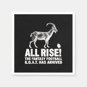 League Champion Fantasy Football Goat Gift Napkin