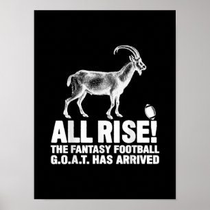 League Champion Fantasy Football Goat Gift Poster