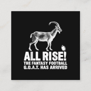 League Champion Fantasy Football Goat Gift Square Business Card