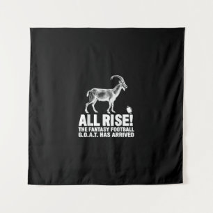 League Champion Fantasy Football Goat Gift Tapestry