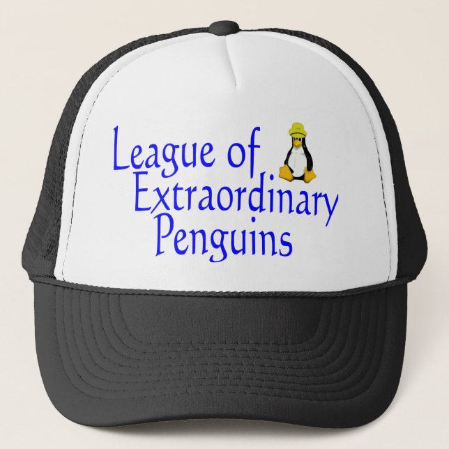 League of Extraordinary Penguins 4 Trucker Hat (Front)
