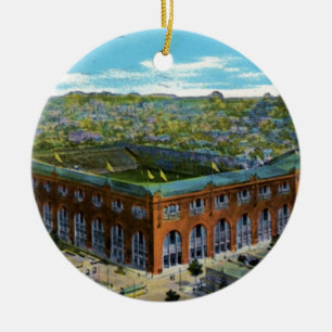 League Park Baseball Stadium Ceramic Tree Decoration
