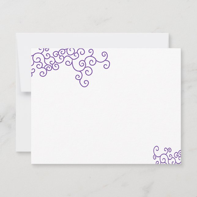 Leah Custom Bat Mitzvah RSVP Card (Front)