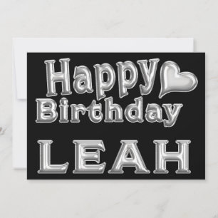 Leah Happy Birthday Karte Grußkarte mit Herz Card