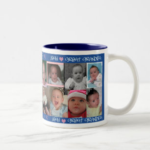 Leah Loves Great-Grandpa Two-Tone Coffee Mug