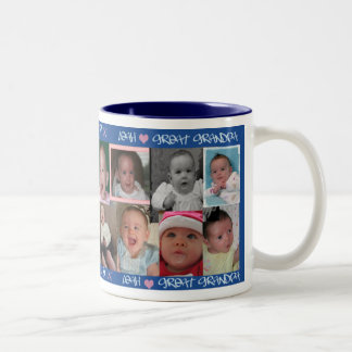 Leah Loves Great-Grandpa Two-Tone Coffee Mug