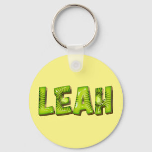 Leah Name Kiwi Design Key Ring