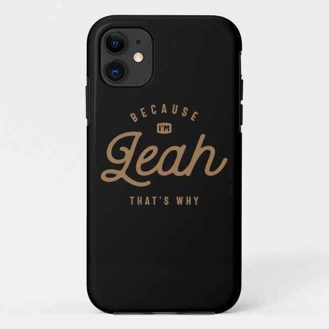 Leah Name Personalised Birthday Name Leah Case-Mate iPhone Case (Back)