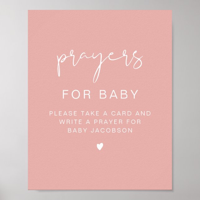 LEAH Vibrant Pastel Baby Shower Prayers for Baby  Poster (Front)