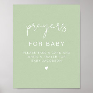LEAH Vibrant Pastel Baby Shower Prayers for Baby   Poster