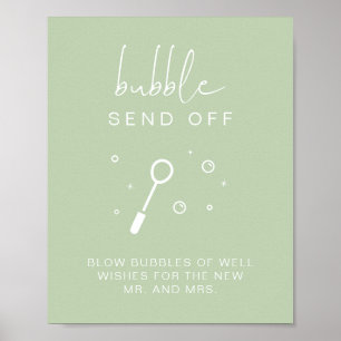 LEAH Vibrant Pastel Bubble Send Off Wedding Sign