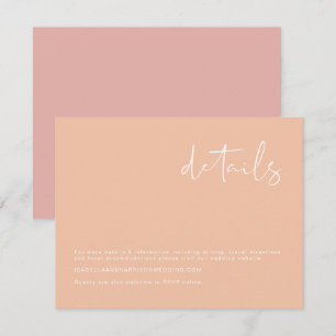 LEAH Vibrant Pastel Coloured Wedding Details Card