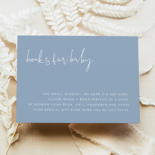 LEAH Vibrant Pastel Dusty Blue Books For Baby Card