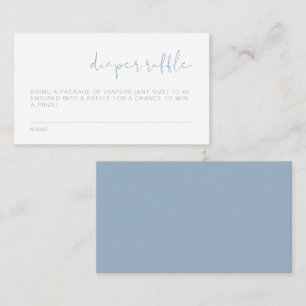 LEAH Vibrant Pastel Dusty Blue Diaper Raffle Card