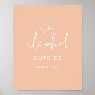 LEAH Vibrant Pastel Orange No Alcohol Outside Poster