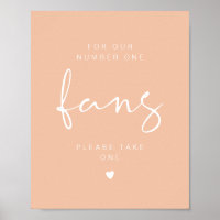 LEAH Vibrant Pastel Please Take a Fan Wedding Sign