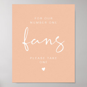 LEAH Vibrant Pastel Please Take a Fan Wedding Sign
