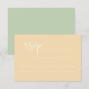 LEAH Vibrant Pastel Spring Wedding RSVP Card