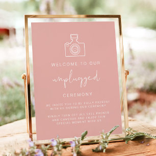 LEAH Vibrant Pastel Unplugged Ceremony Wedding Poster
