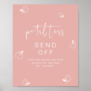LEAH Vibrant Pastel Wedding Petal Toss Send Off Poster