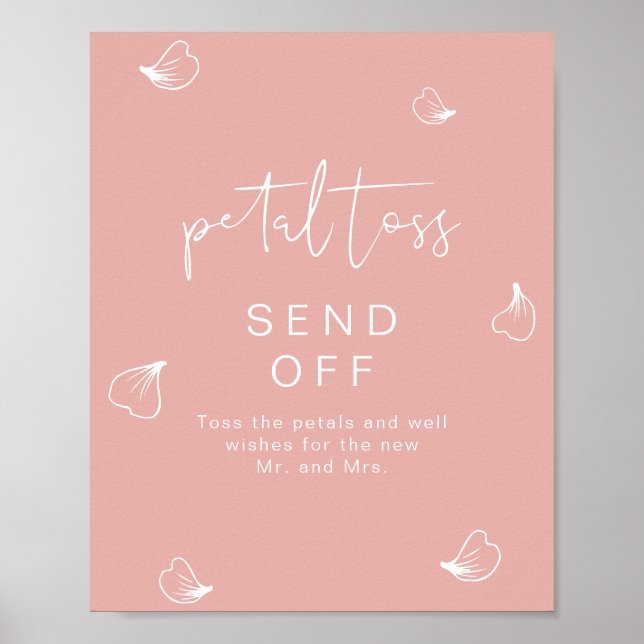 LEAH Vibrant Pastel Wedding Petal Toss Send Off  Poster (Front)