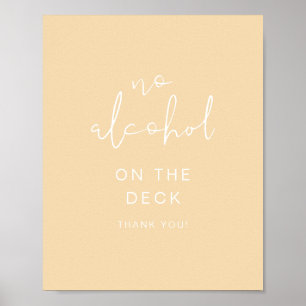 LEAH Vibrant Pastel Yellow Spring No Alcohol Sign