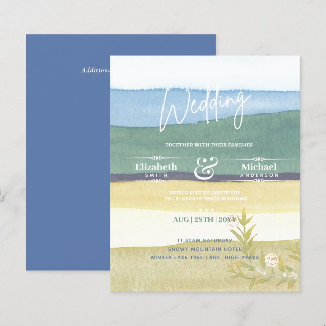 LeahG BUDGET Natures Dream Wedding Invite (Front/Back)
