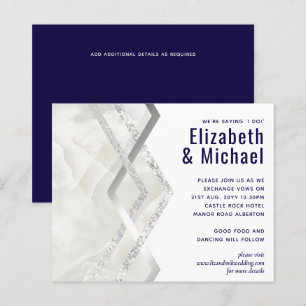 LeahG Budget Navy Silver Deco Wedding