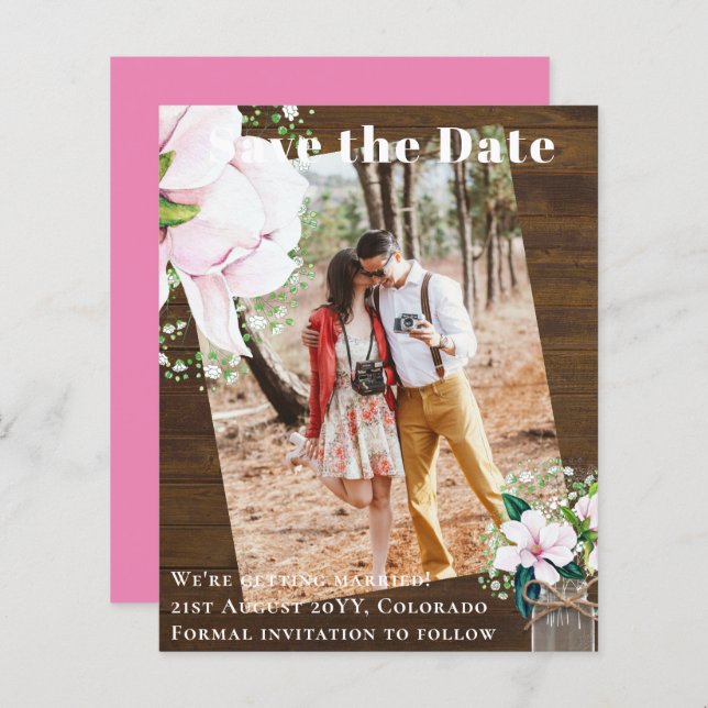 LeahG BUDGET PHOTO Save the Dates Templates (Front/Back)
