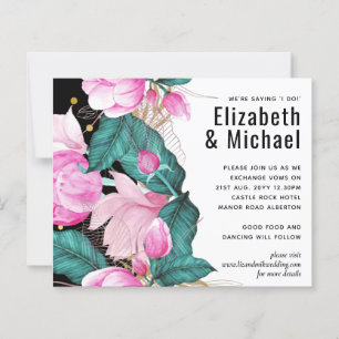 LeahG Budget Pink Roses Plum Modern Wedding Chic