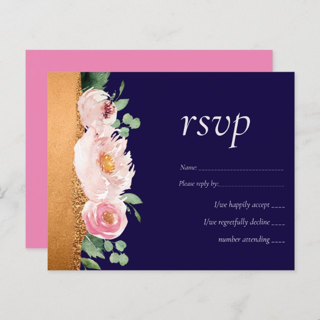 LeahG Budget Rose Glamour Girly Wedding (Front/Back)