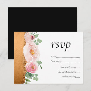 LeahG Budget Rose Glamour Girly Wedding Invitation Postcard