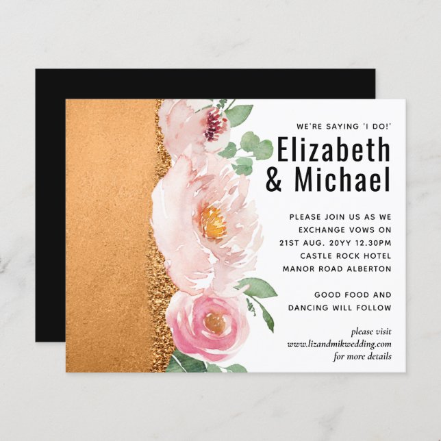 LeahG Budget Rose Gold Glam Wedding (Front/Back)