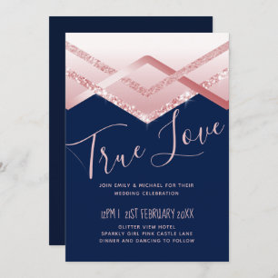 LeahG Budget Rosegold Art Deco Navy Wedding